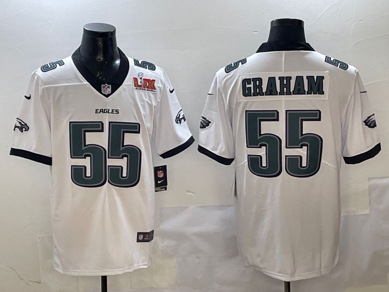 Men Philadelphia Eagles #55 Graham White Second generation Nike 2025 Limited NFL Jersey style 2->philadelphia eagles->NFL Jersey